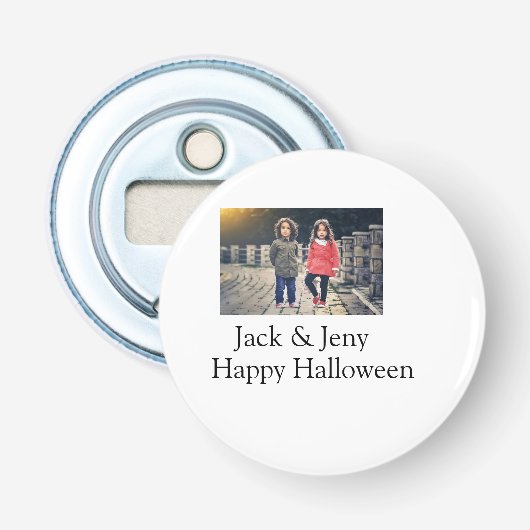 Décapsuleur ajouter nom photo texte Halloween enfant fille gar (Devant)