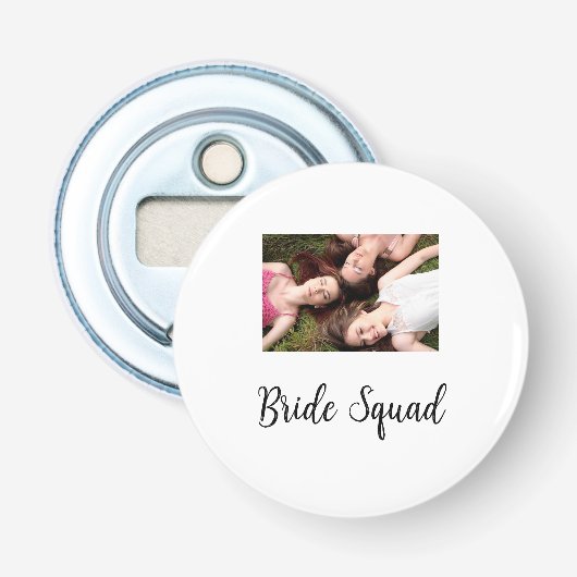 Décapsuleur Ajoutez votre nom photo bridesmaid squad marié par (Devant)