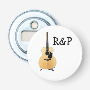 Décapsuleur Ajoutez votre nom texte guitare acoustique marron