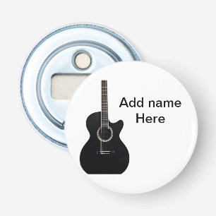 Décapsuleur Ajoutez votre nom texte marron guitare acoustique 