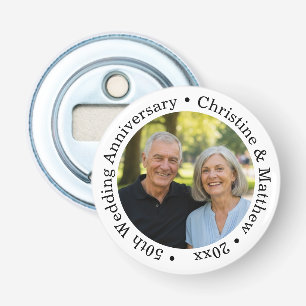 Décapsuleur Ajoutez votre propre photo de couple 50e anniversa