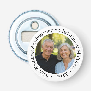 Décapsuleur Ajoutez votre propre photo de couple 55e anniversa
