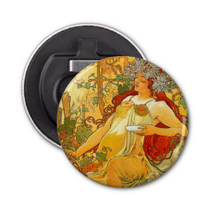 Décapsuleur Alphonse Mucha Art Nouveau Automne