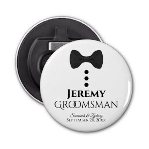 Décapsuleur Amusants Groomsman Mariage Favor Black Cravate Tux