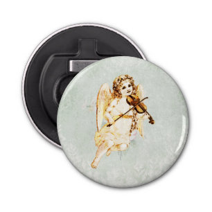 Décapsuleur Angel Jouer un violon sur une texture Vintage Shab