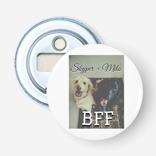 Décapsuleur Animaux de compagnie amis besties ajouter nom anim (Devant)