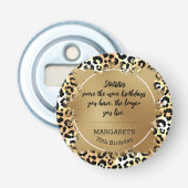 Décapsuleur Anniversaire du Poster de animal léopard (Devant)