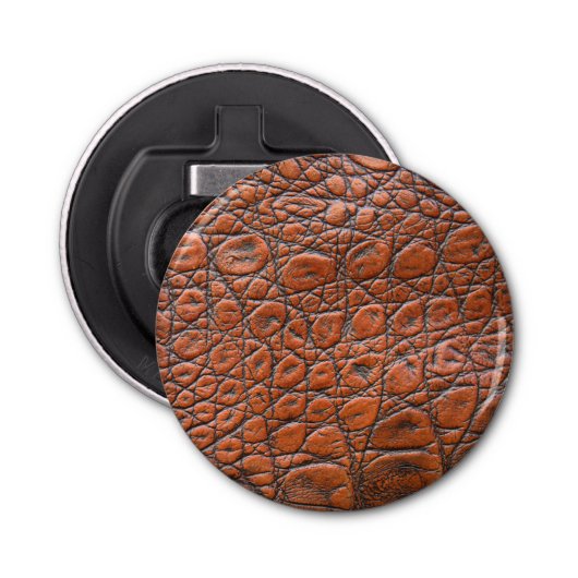 Décapsuleur apparence fausse en cuir de crocodile (Devant)