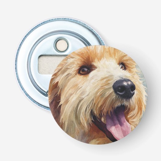 Décapsuleur Apricot golden doodle watercolor (Devant)