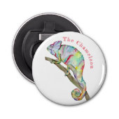 Décapsuleur Aquarelle drôle caméléon (Devant)