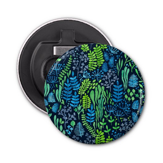 Décapsuleur Aquarelle fleurie doodles arrière - plan foncé (Devant)