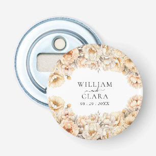 Décapsuleur Aquarelle Moderne Peony Pastel Floral Mariage