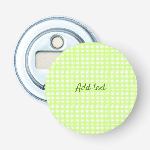 Décapsuleur Aquarelle vert plaid ginham personnalisé ajouter t