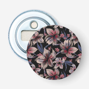 Décapsuleur Aquarelles Crimson Floral sur noir