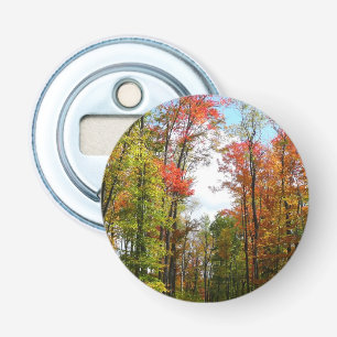 Décapsuleur Arbres d'automne et ciel bleu Photographie de la n