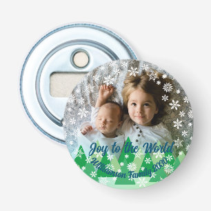 Décapsuleur Arbres de Noël Snowflakes blanc Joie au monde