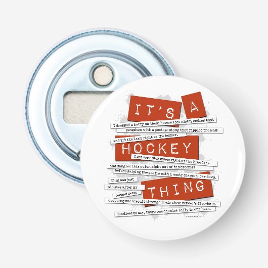 Décapsuleur Argot d'hockey (Devant)