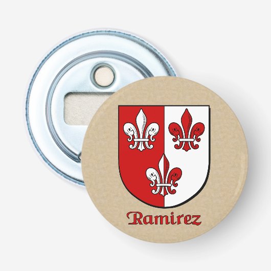 Décapsuleur Armoiries héraldiques de Ramirez sur le modèle de  (Devant)