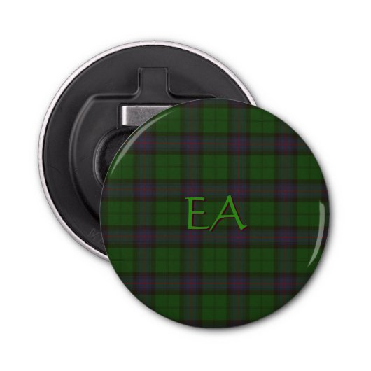 Décapsuleur Armstrong Official Clan Tartan avec vos initiales (Devant)