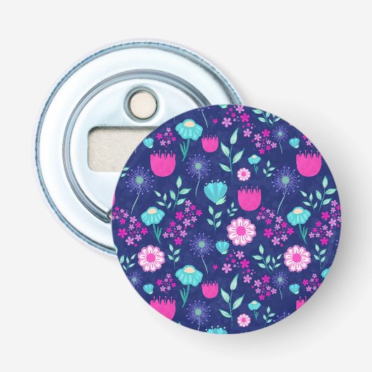 Décapsuleur Arrière - plan à motif floral mignon (Devant)
