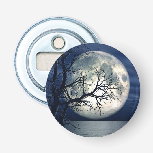 Décapsuleur arrière - plan Paysage 3D Avec Lune Sur La Mer (Devant)