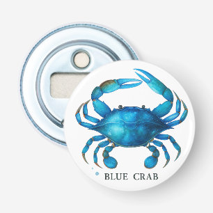 Décapsuleur Art de l'aquarelle du crabe bleu - Vie marine côti