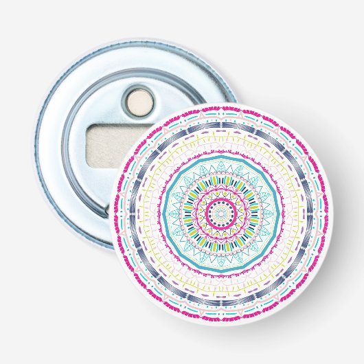 Décapsuleur Art de mandala coloré vibrant (Devant)