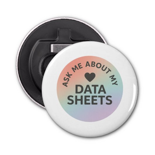 Décapsuleur Ask Me About My Data Sheets | Inclusion Team (Devant)