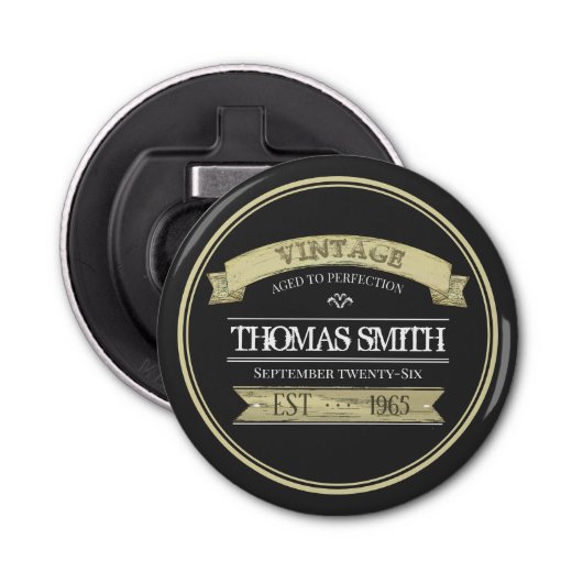 Décapsuleur Au-dessus de la colline Anniversaire Rustique cade (Devant)