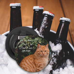 Décapsuleur Au meilleur chat papa jamais photo personnalisée