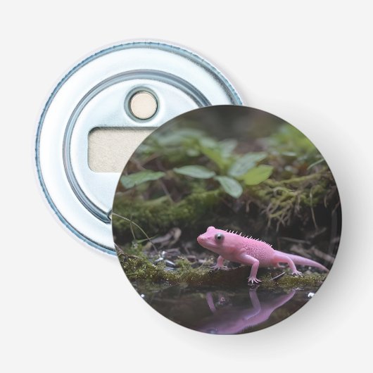 Décapsuleur Axolotl Rose Au Bord De La Rivière, (Devant)