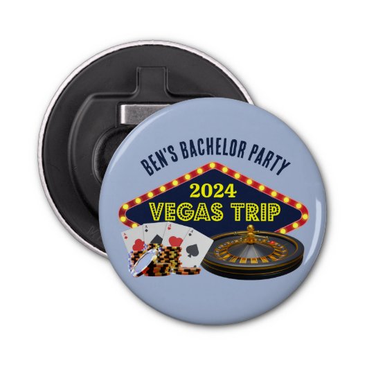 Décapsuleur Bachelor Party sur mesure Las Vegas Trip Casino (Devant)