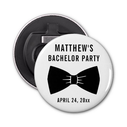 Décapsuleur Bachelor Party Tuxedo Bow Cravate Mariage Faveur (Devant)