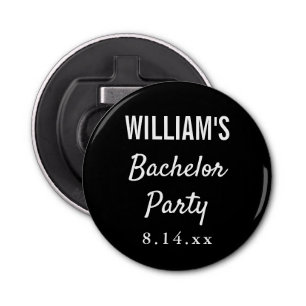 Décapsuleur Bachelor Party Typographie moderne Mariage Faveur