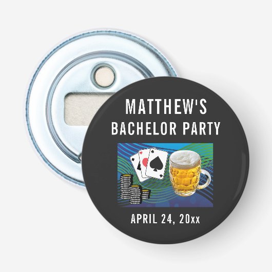 Décapsuleur Bachelor Party Wedding Favor Beer Poker (Devant)