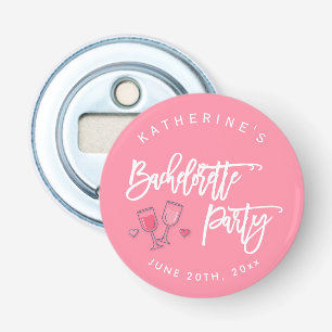 Décapsuleur Bachelorette rose Bouton de la fête Ouverture de b