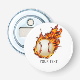 Décapsuleur Bal de baseball personnalisé en feu