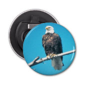 Décapsuleur Bald Eagle Button Bottle Opener (Devant)