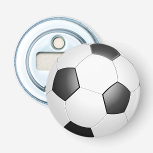Décapsuleur Balle de football noir et blanc