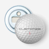 Décapsuleur Balle de golf blanche texturée avec nom et numéro (Devant)