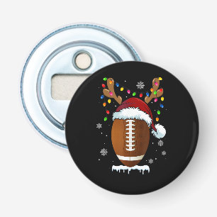 Décapsuleur Ballon de Football de Noël Santa Lights Drôle Garç