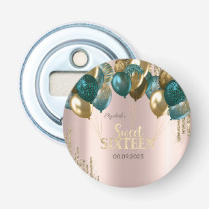 Décapsuleur Balloons Gold Glitter Drips Rose Gold Sweet 16