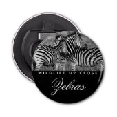 Décapsuleur Bande animale Noir Blanc Faune Fermer (Devant)