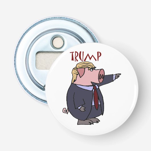 Décapsuleur Bande dessinée politique de porc drôle de Donald (Devant)