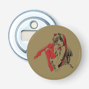 Décapsuleur Bandes dessinées R & B, Anime Loli Chat Feline Fou
