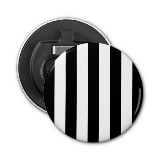 Décapsuleur Bandes noires et blanches, Motif rayé, Lignes (Devant)