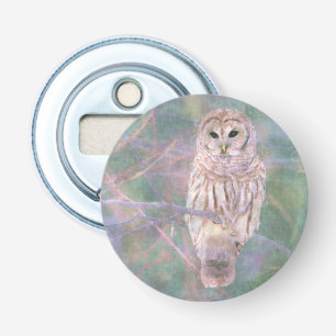 Décapsuleur Barred Owl Pastel Peinture numérique d'huile