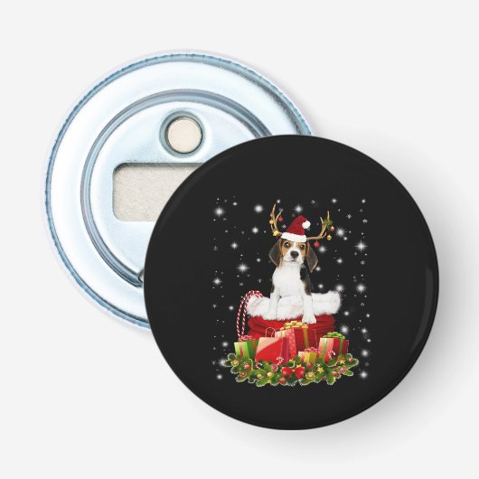 Décapsuleur Beagle Reindeer présent cadeau de Noël (Devant)