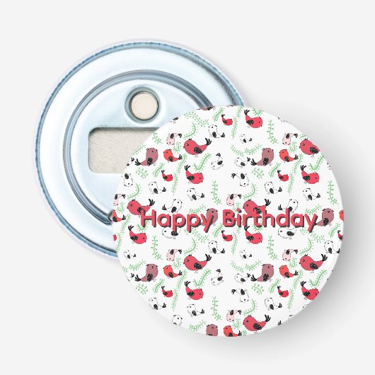 Décapsuleur Beau cadeau sur le thème des oiseaux, à motif (Devant)
