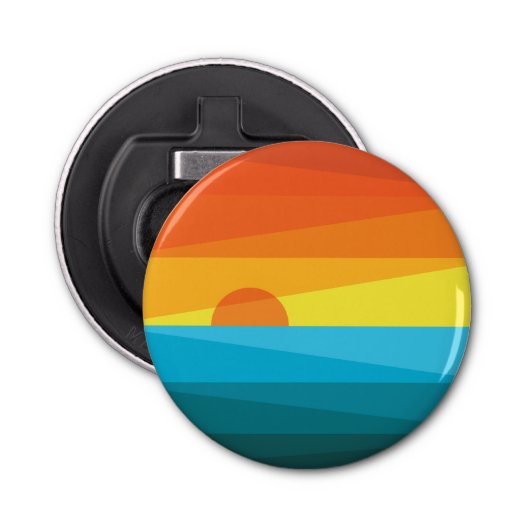 Décapsuleur Beau coucher de soleil et vagues de mer (Devant)